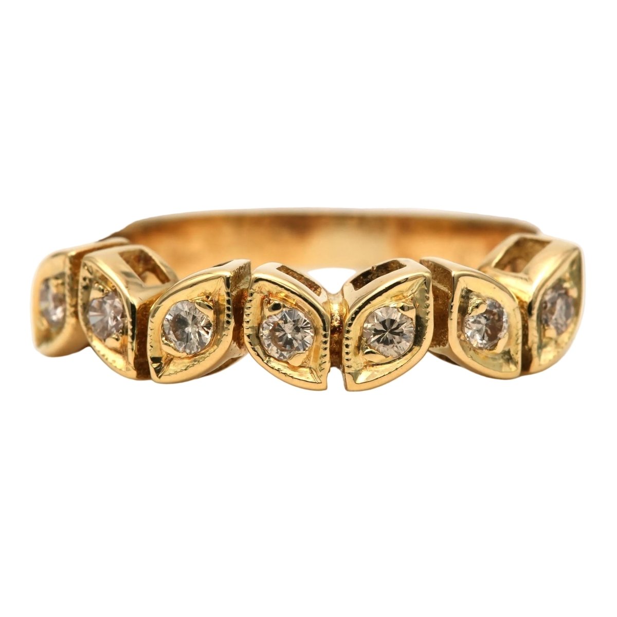 Bague en or jaune et diamants - Castafiore