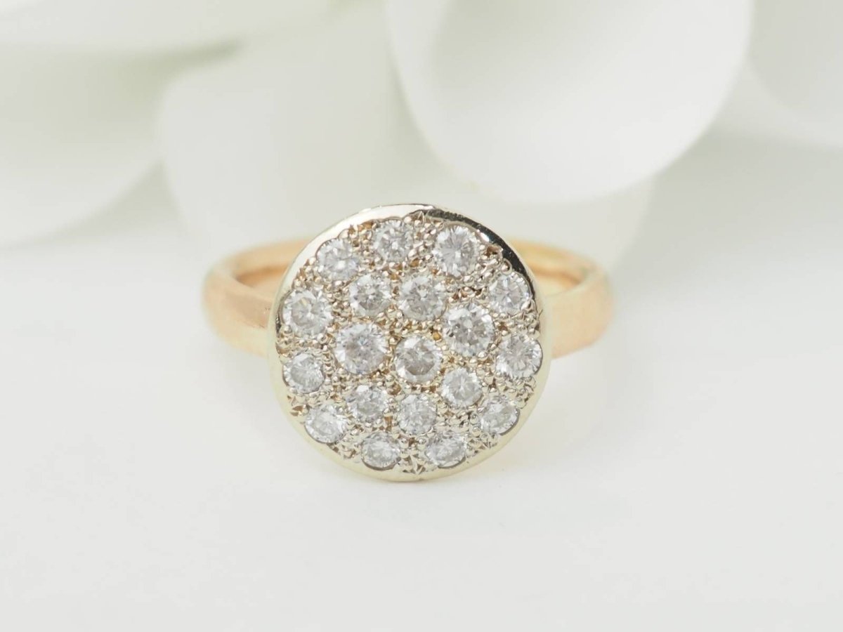 Bague en or jaune et diamants - Castafiore