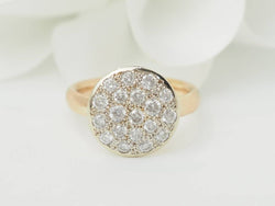 Bague en or jaune et diamants - Castafiore