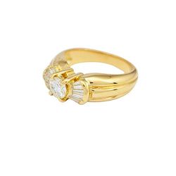 Bague en or jaune et diamants - Castafiore