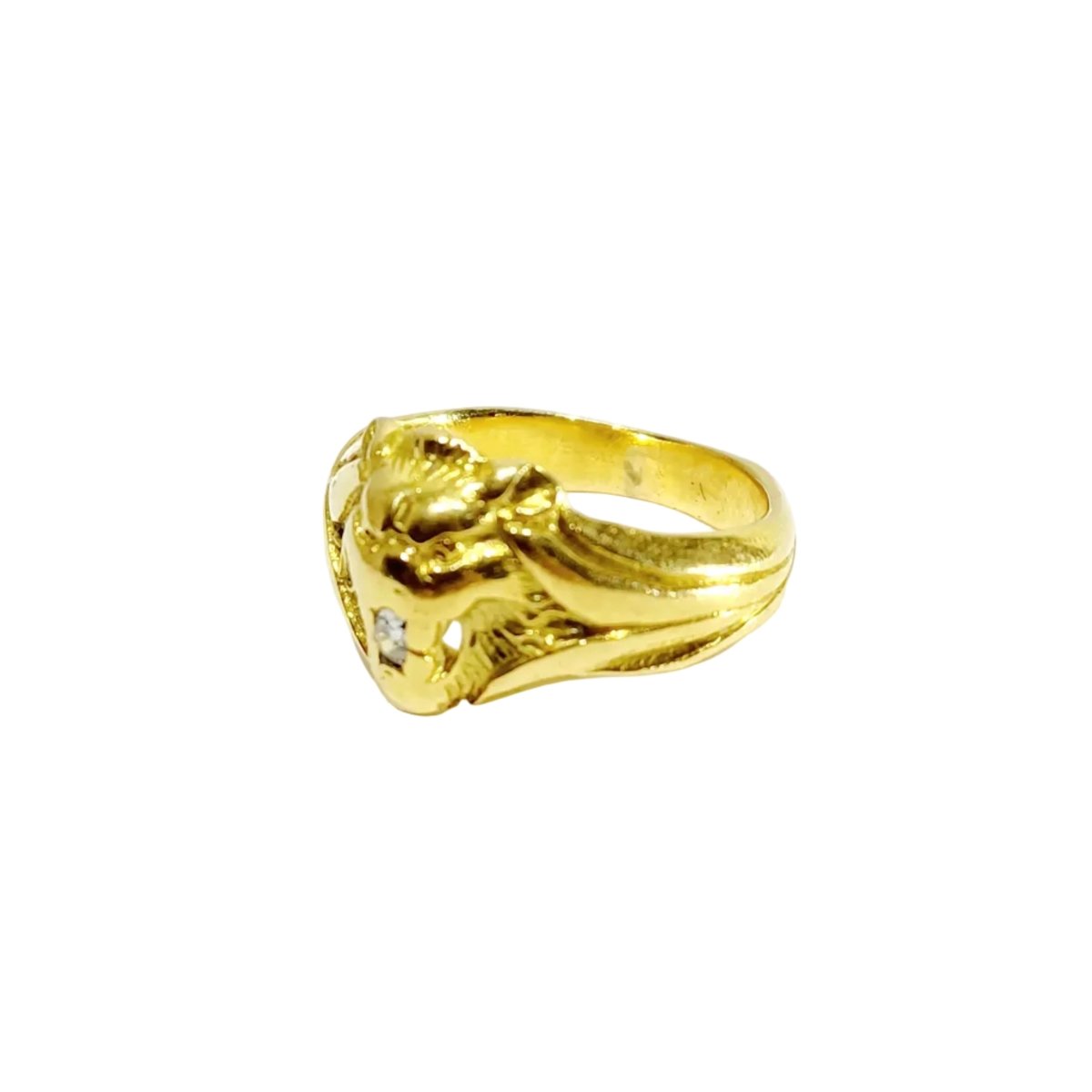 Bague en or jaune et diamants - Castafiore