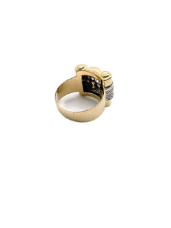 Bague en or jaune et diamants naturels - Castafiore