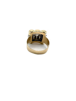 Bague en or jaune et diamants naturels - Castafiore