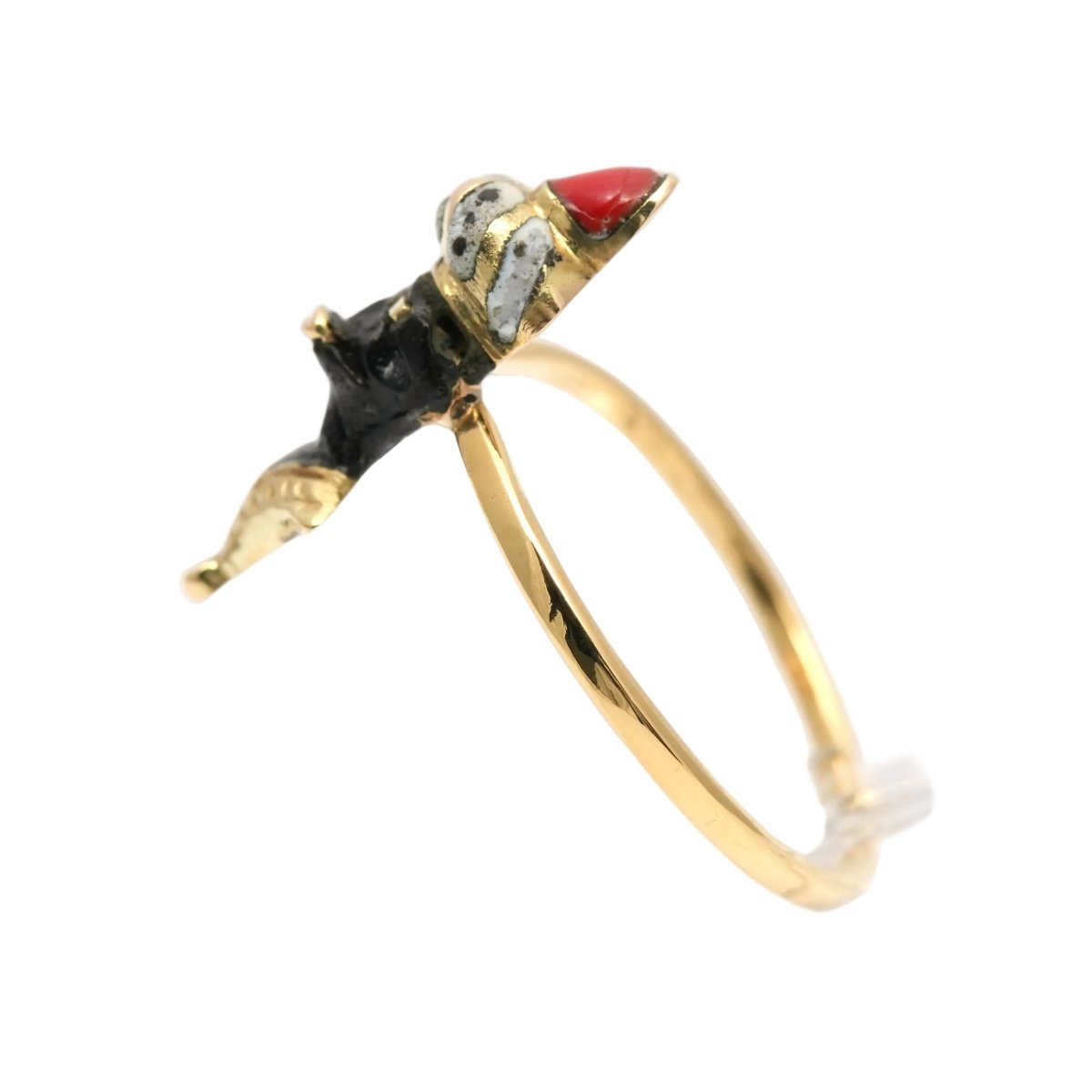 Bague en or jaune et émail - Castafiore