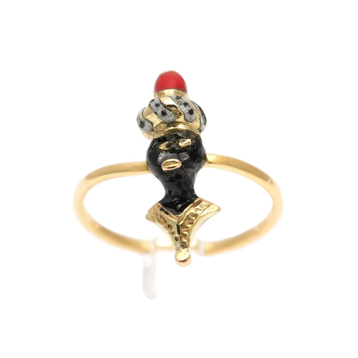 Bague en or jaune et émail - Castafiore