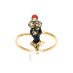 Bague en or jaune et émail - Castafiore