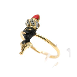 Bague en or jaune et émail - Castafiore
