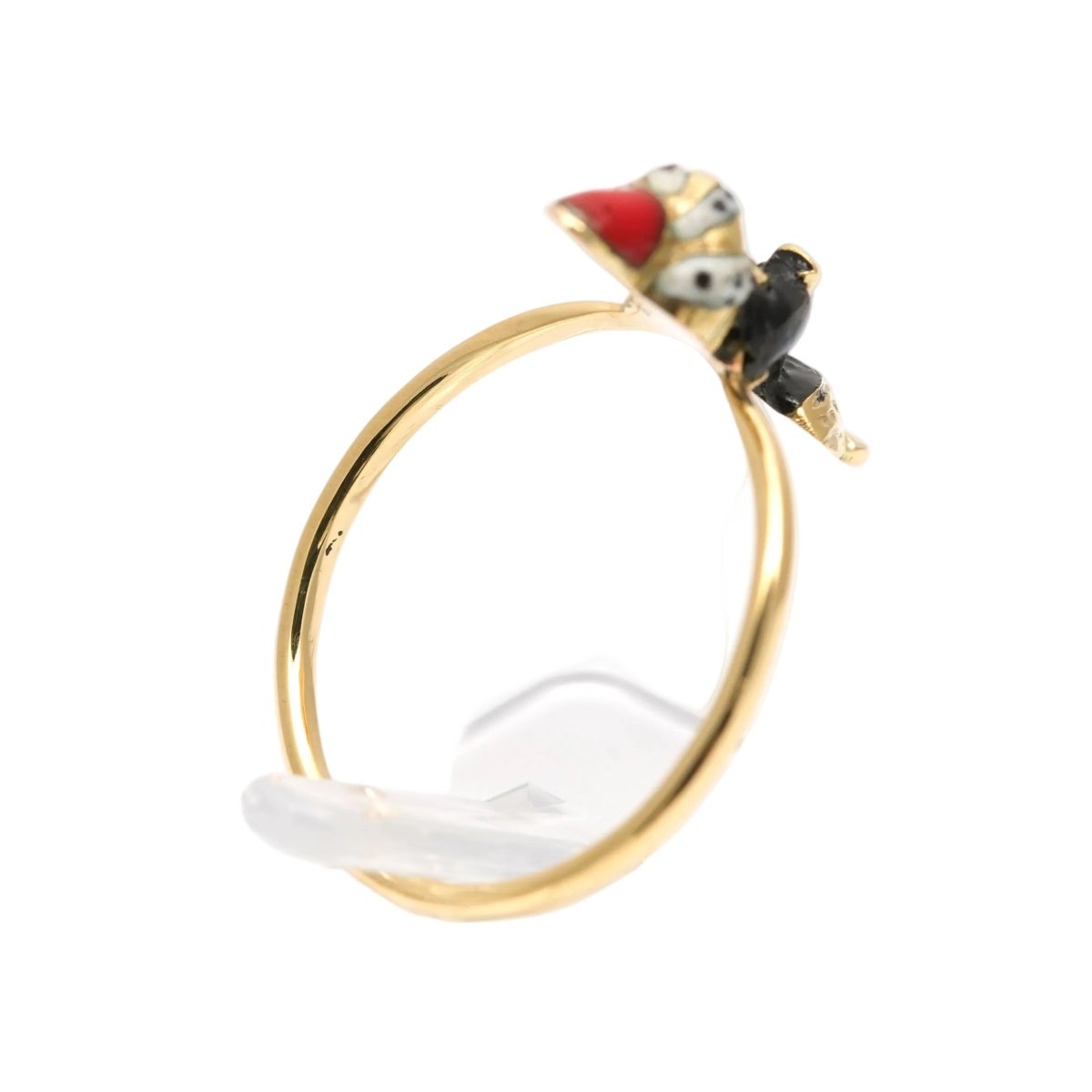 Bague en or jaune et émail - Castafiore