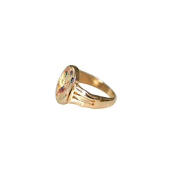 Bague en or jaune et émail - Castafiore