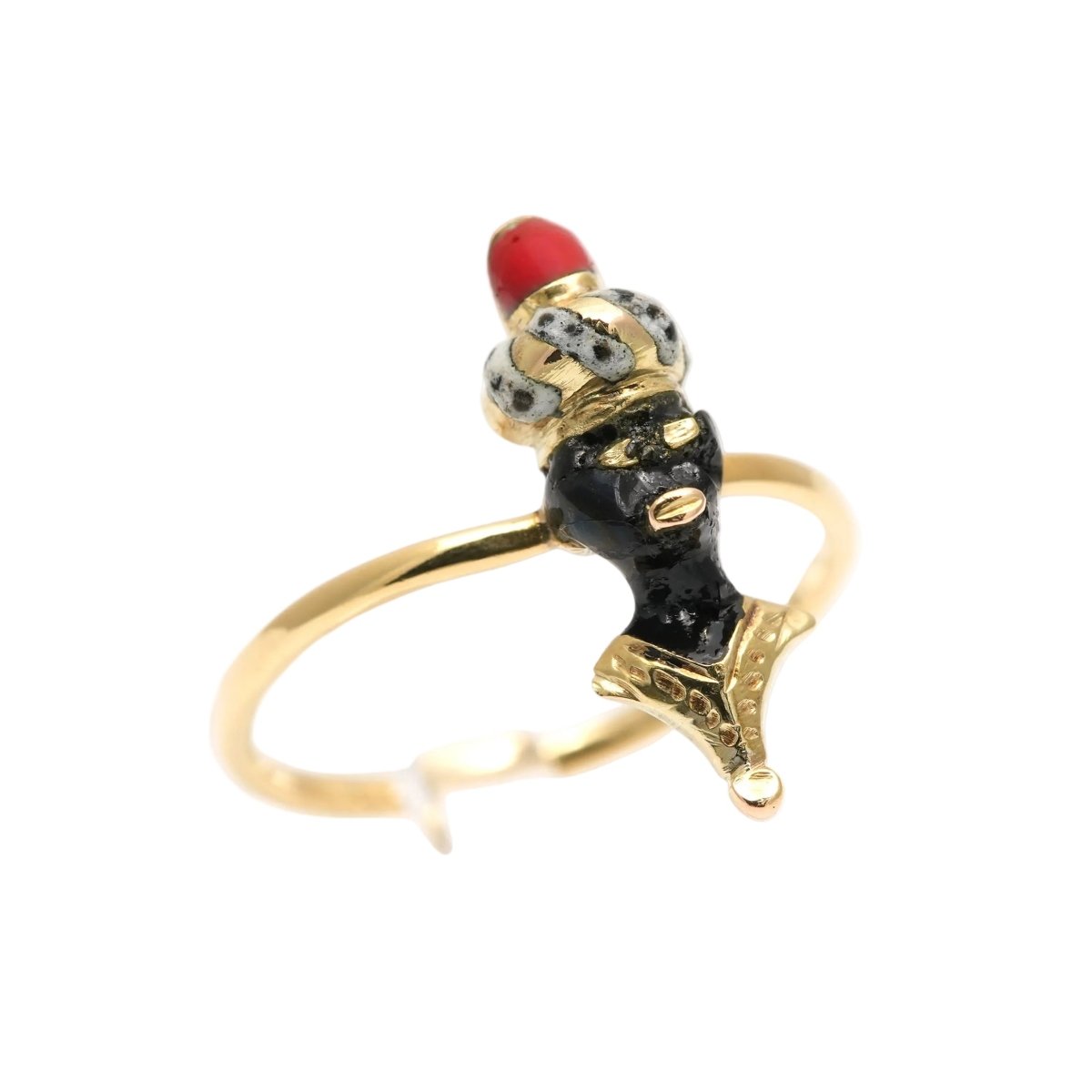 Bague en or jaune et émail - Castafiore