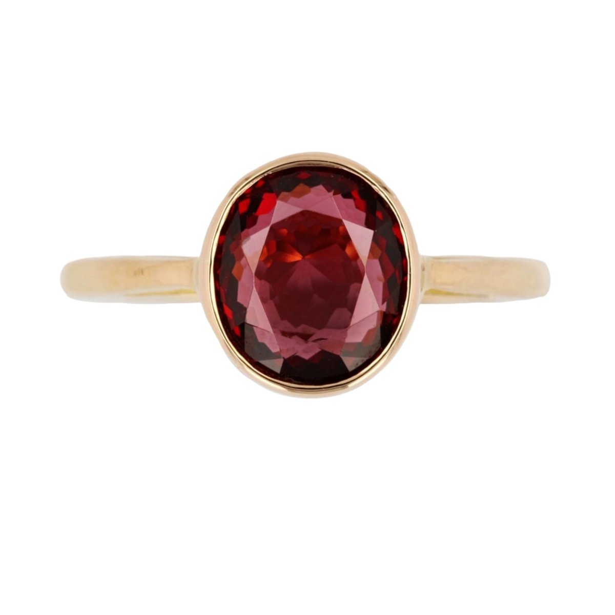 Bague en or jaune et grenat rhodolite - Castafiore
