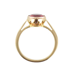 Bague en or jaune et grenat rhodolite - Castafiore