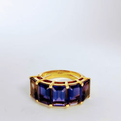 Bague en or jaune et iolite - Castafiore