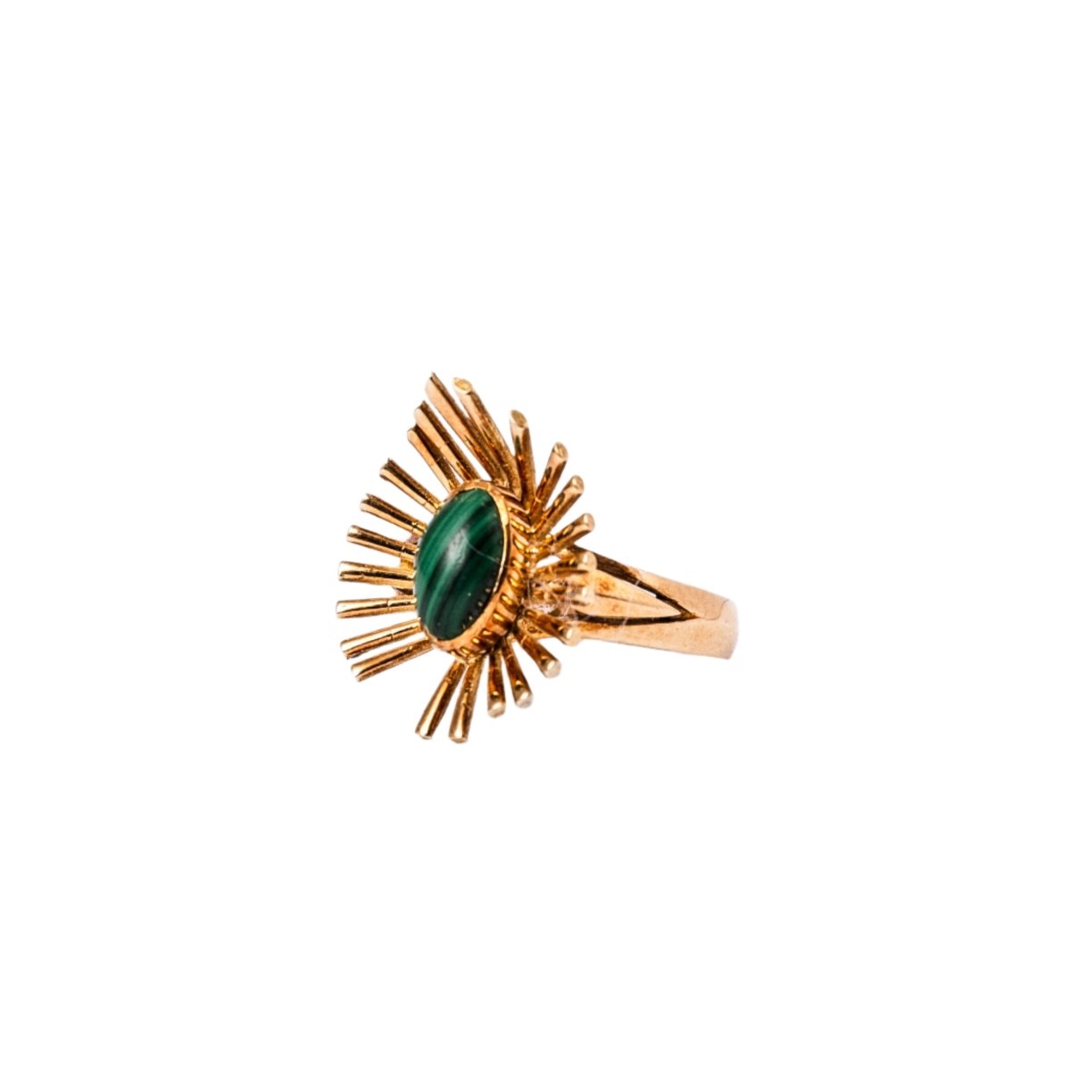 Bague en or jaune et malachite - Castafiore