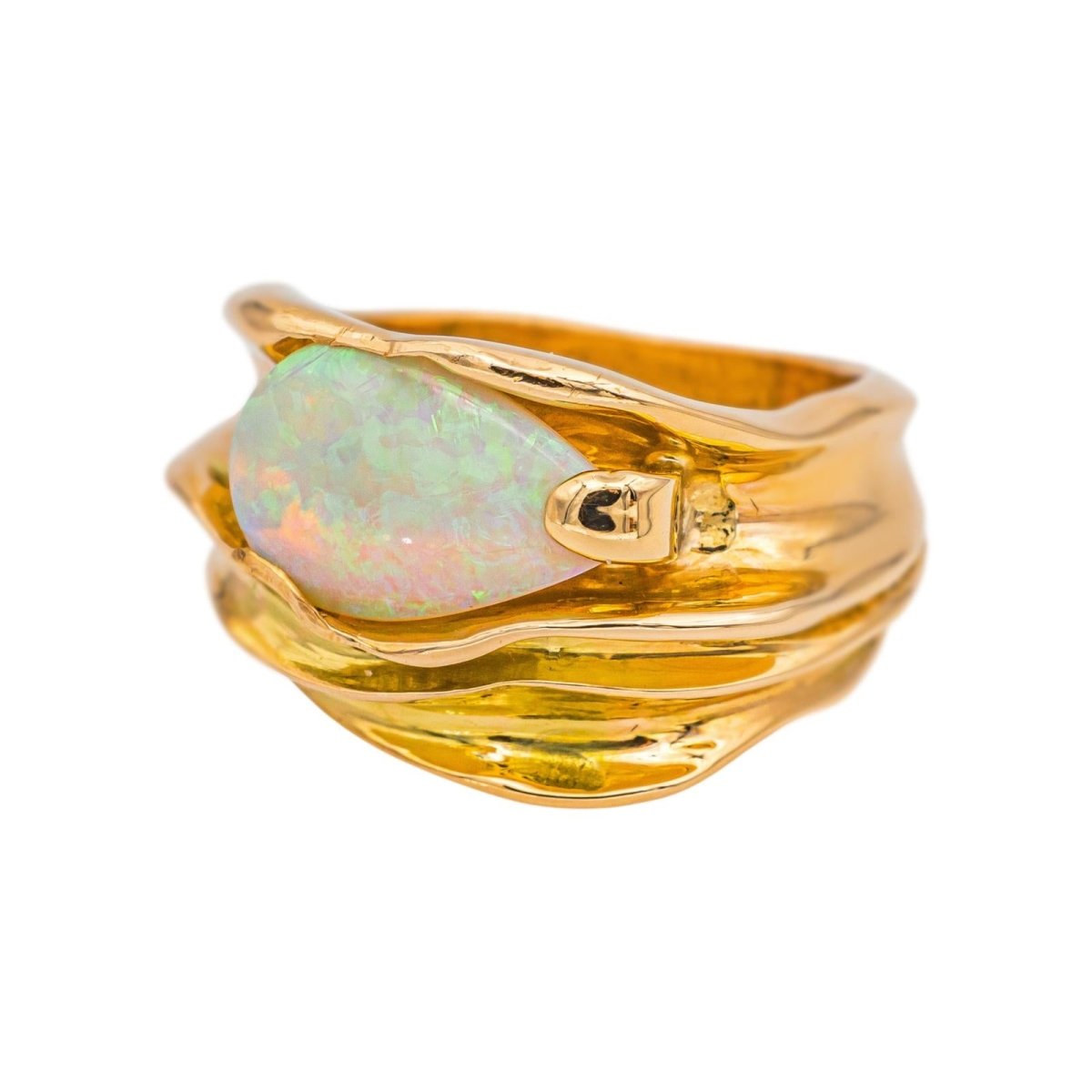 Bague en or jaune et opale - Castafiore