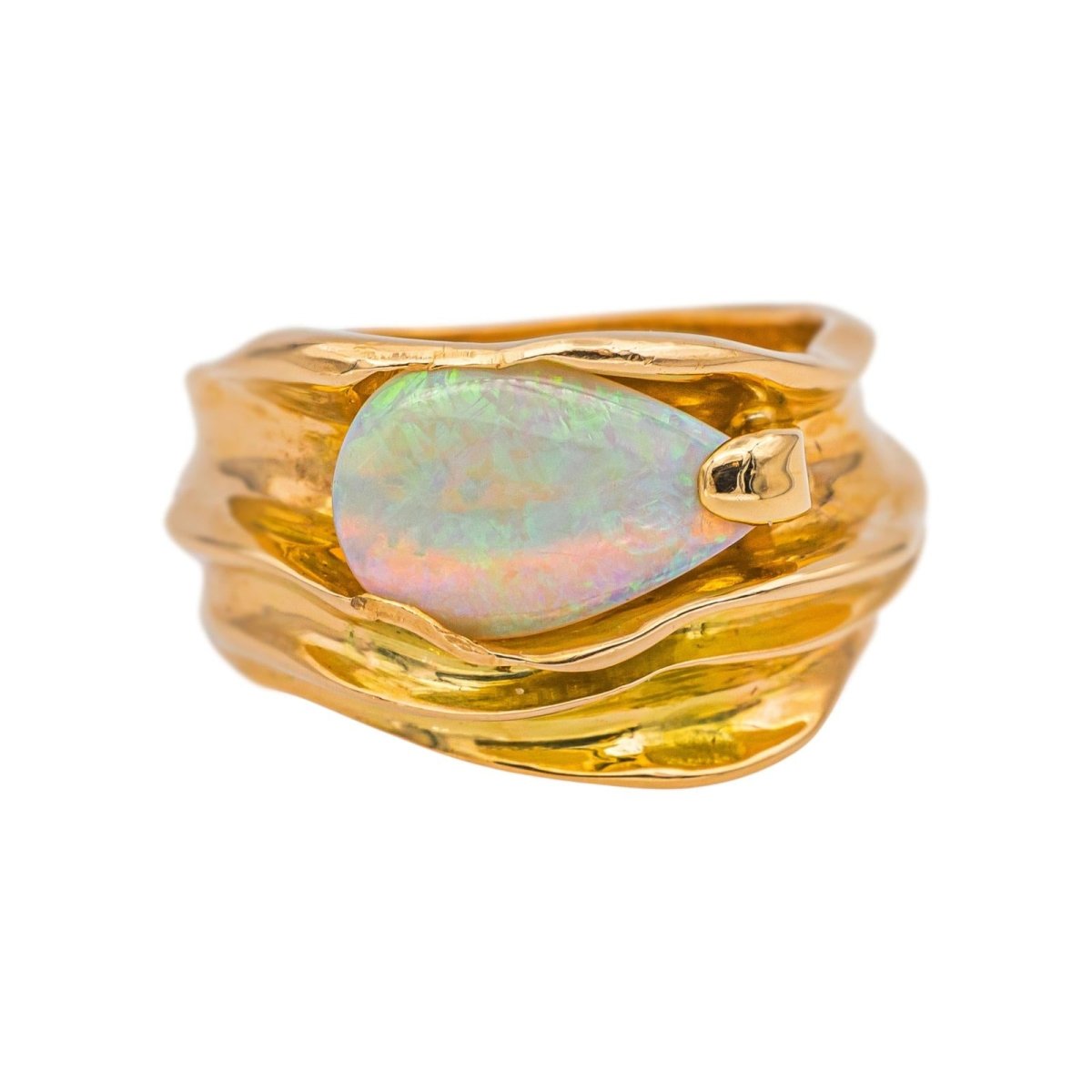 Bague en or jaune et opale - Castafiore