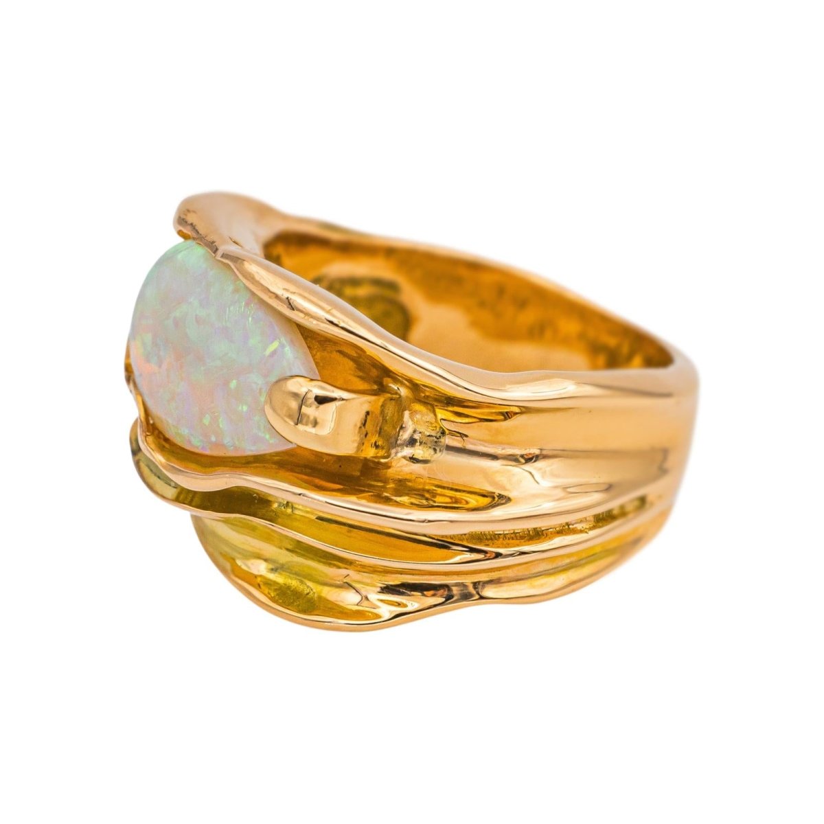 Bague en or jaune et opale - Castafiore