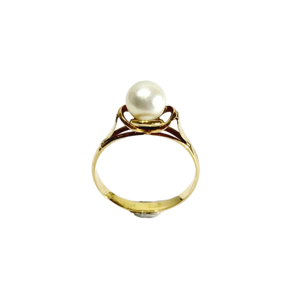 Bague en or jaune et perle - Castafiore