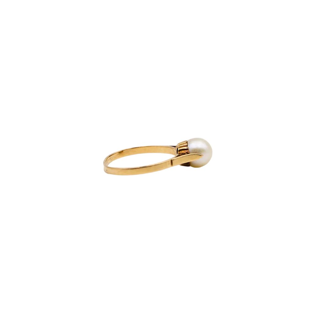 Bague en or jaune et perle - Castafiore