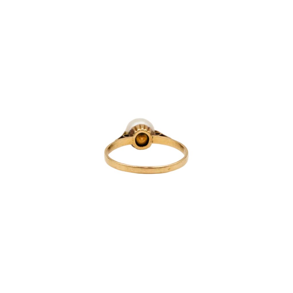 Bague en or jaune et perle - Castafiore