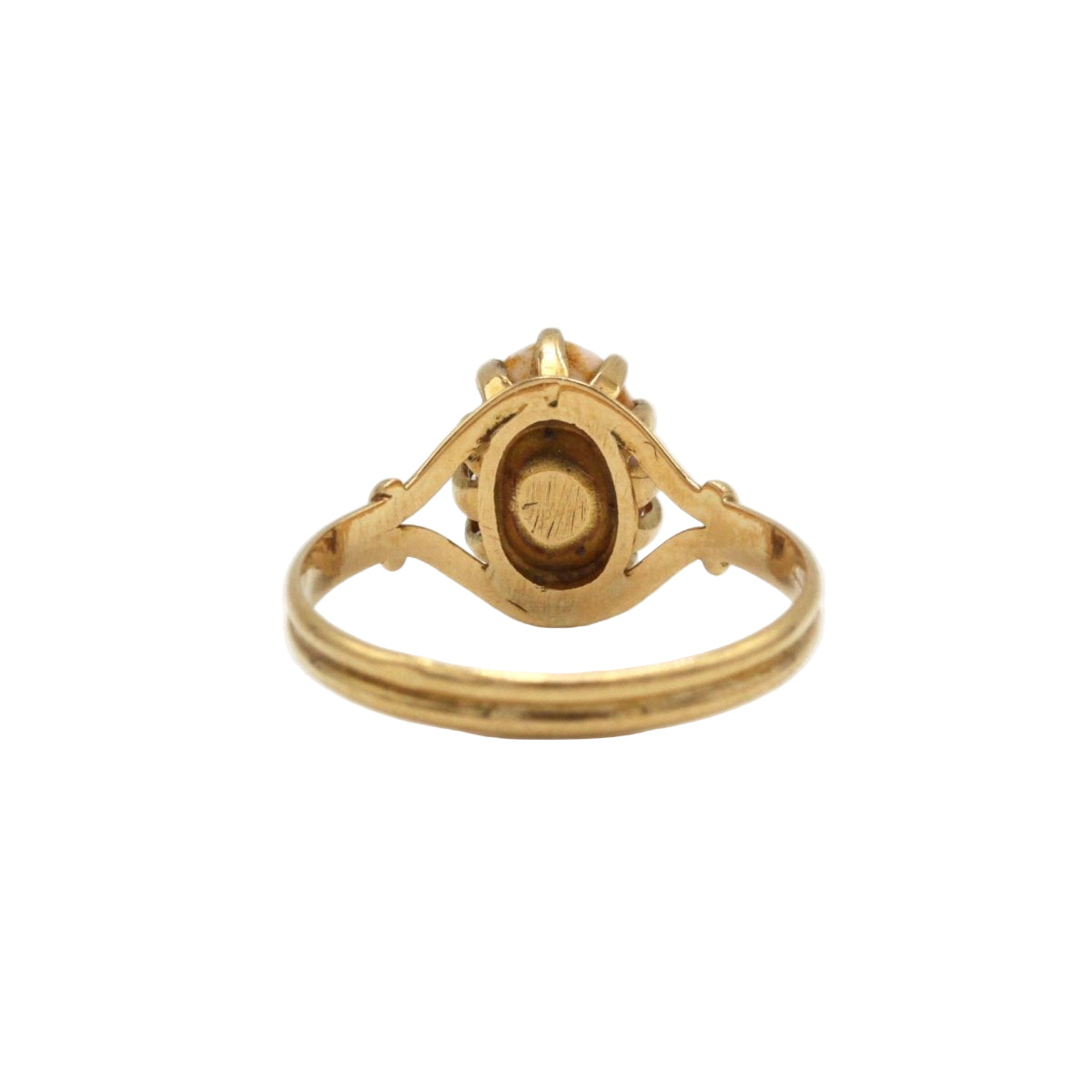 Bague en or jaune et perle de conche - Castafiore