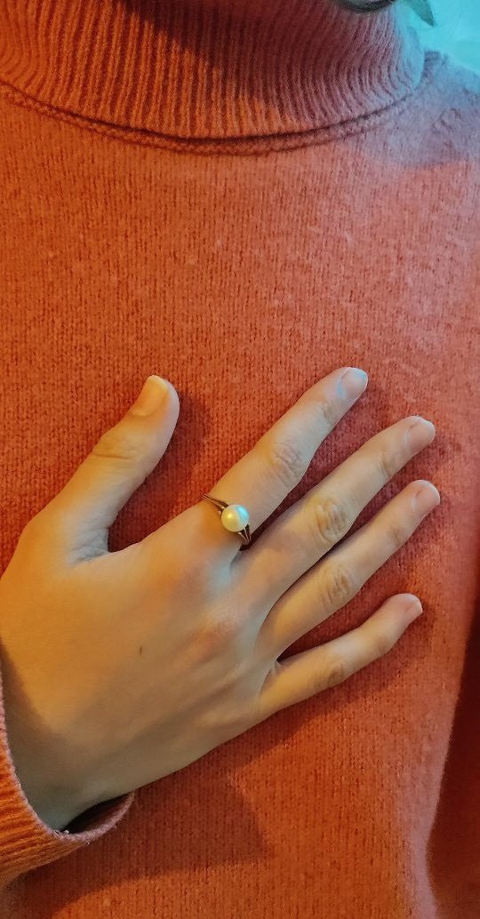 Bague en or jaune et perle de culture - Castafiore