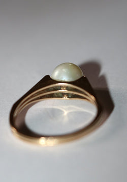 Bague en or jaune et perle de culture - Castafiore