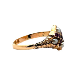 Bague en or jaune et perles - Castafiore