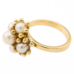 Bague en or jaune et perles - Castafiore