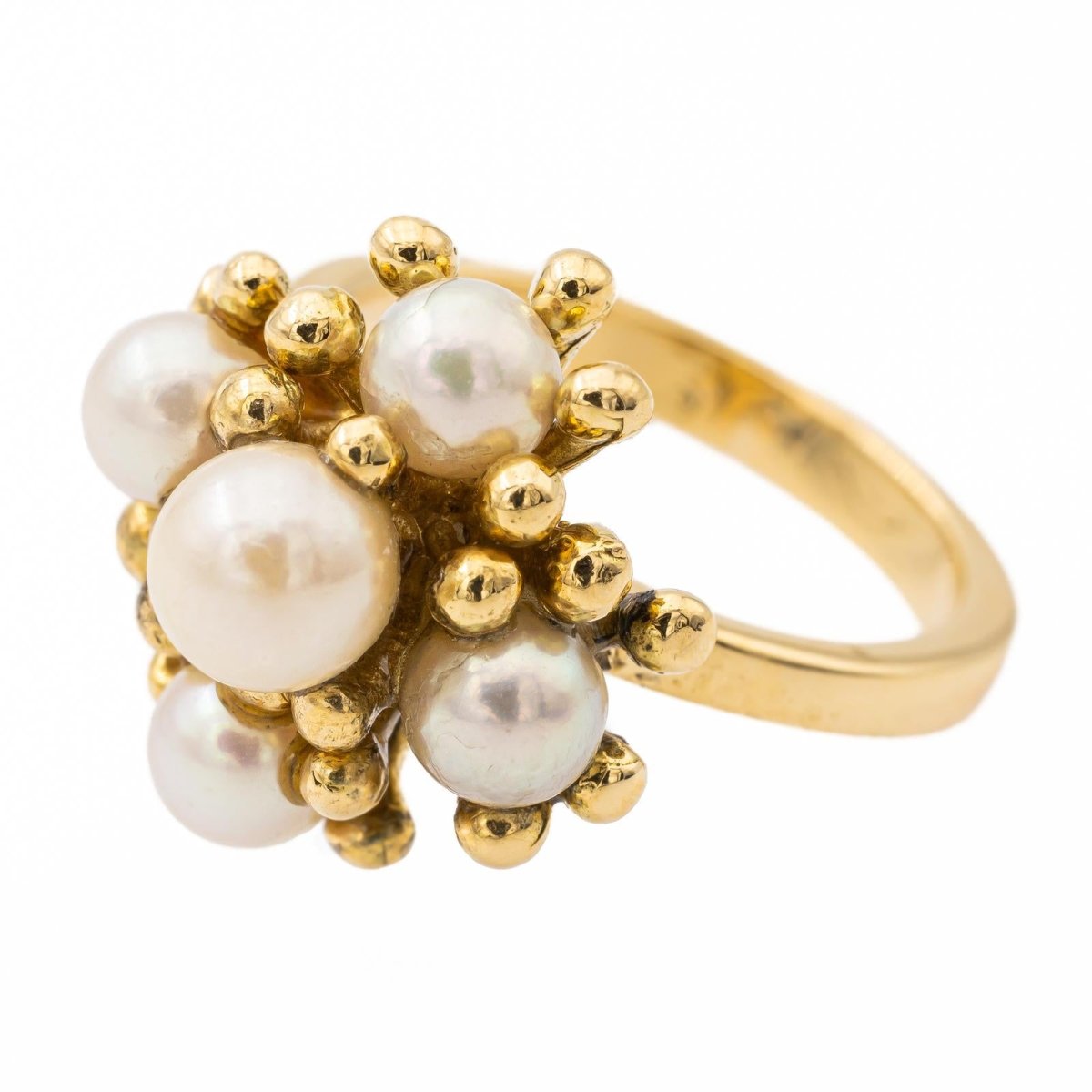 Bague en or jaune et perles - Castafiore
