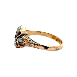 Bague en or jaune et perles - Castafiore
