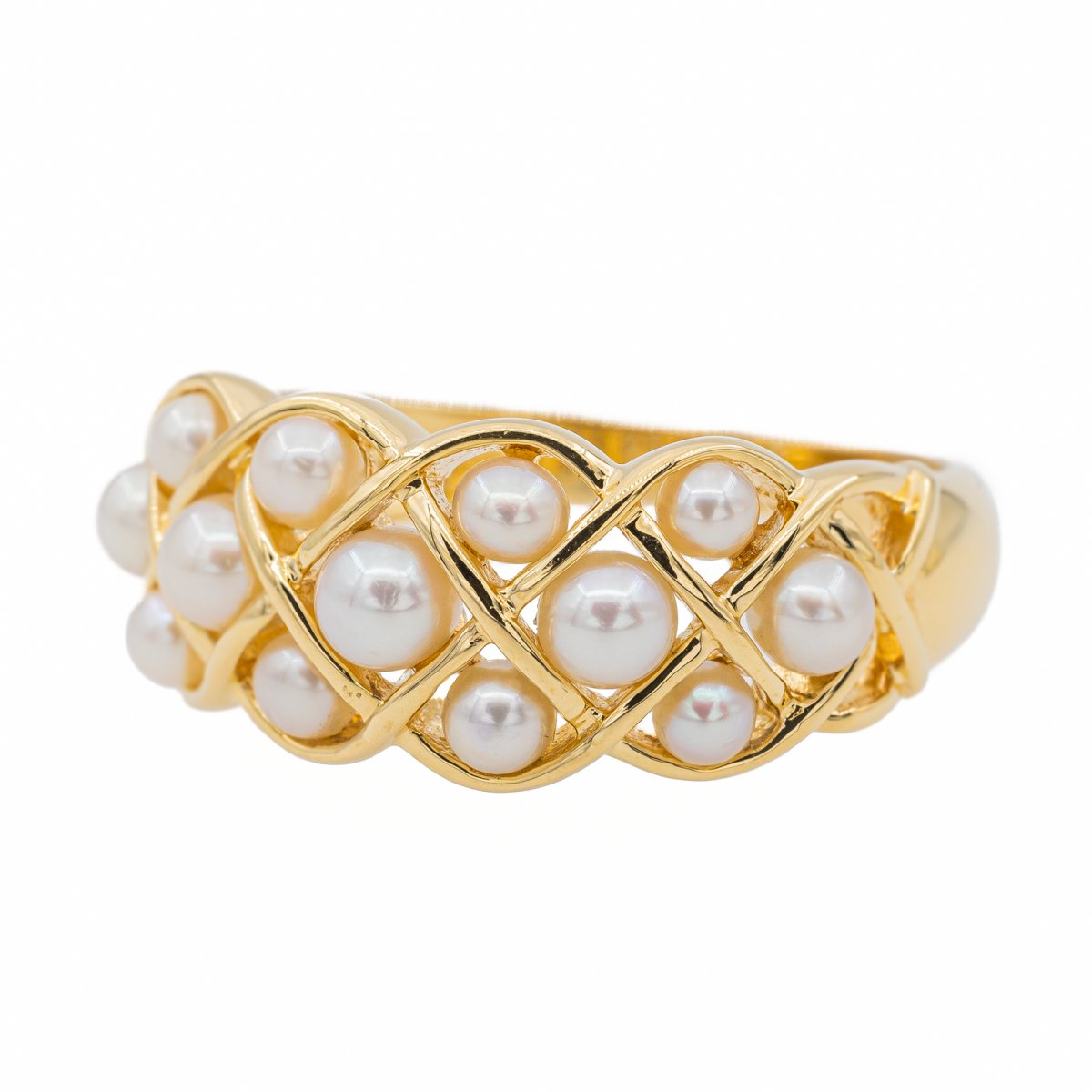 Bague en or jaune et perles - Castafiore