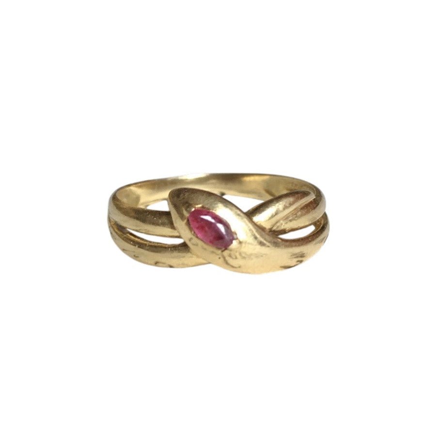 Bague en or jaune et rubis - Castafiore