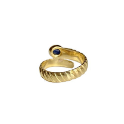 Bague en or jaune et saphir - Castafiore