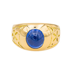 Bague en or jaune et saphir - Castafiore