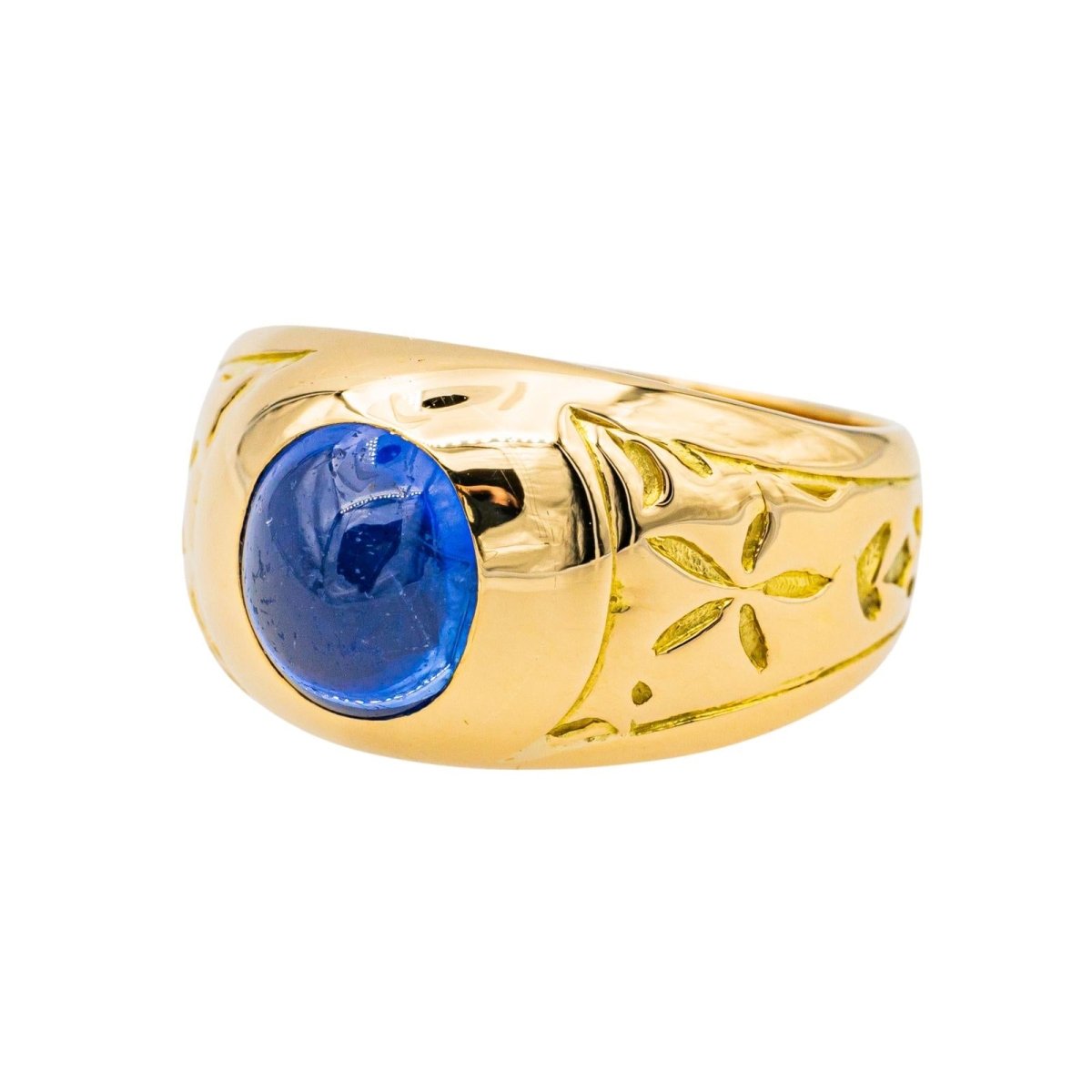 Bague en or jaune et saphir - Castafiore