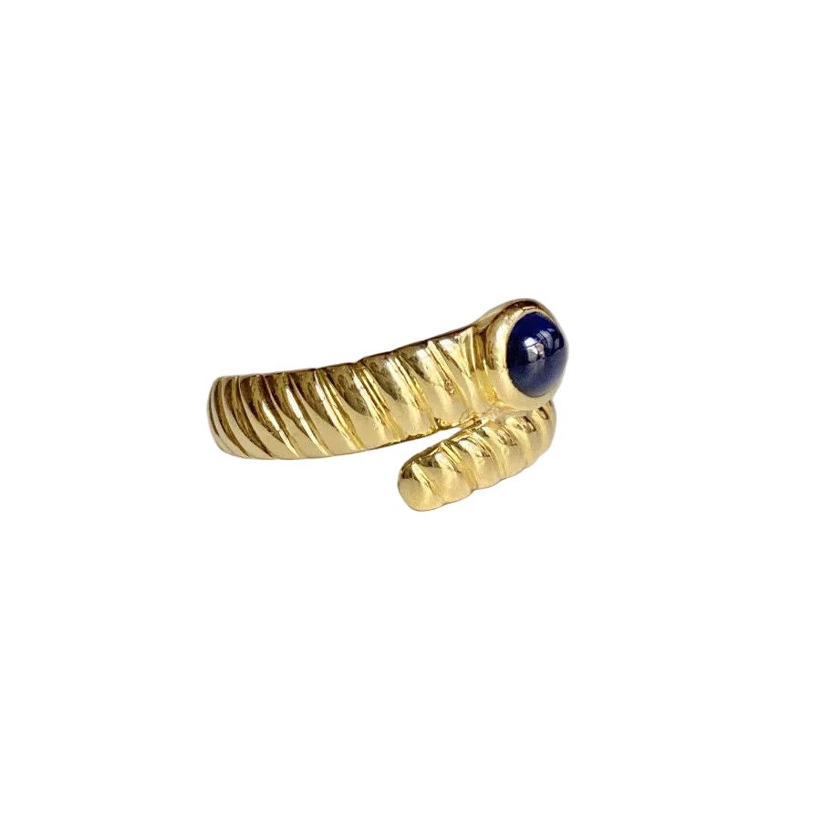 Bague en or jaune et saphir - Castafiore