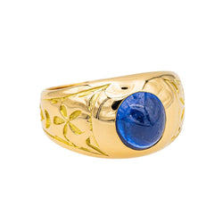 Bague en or jaune et saphir - Castafiore