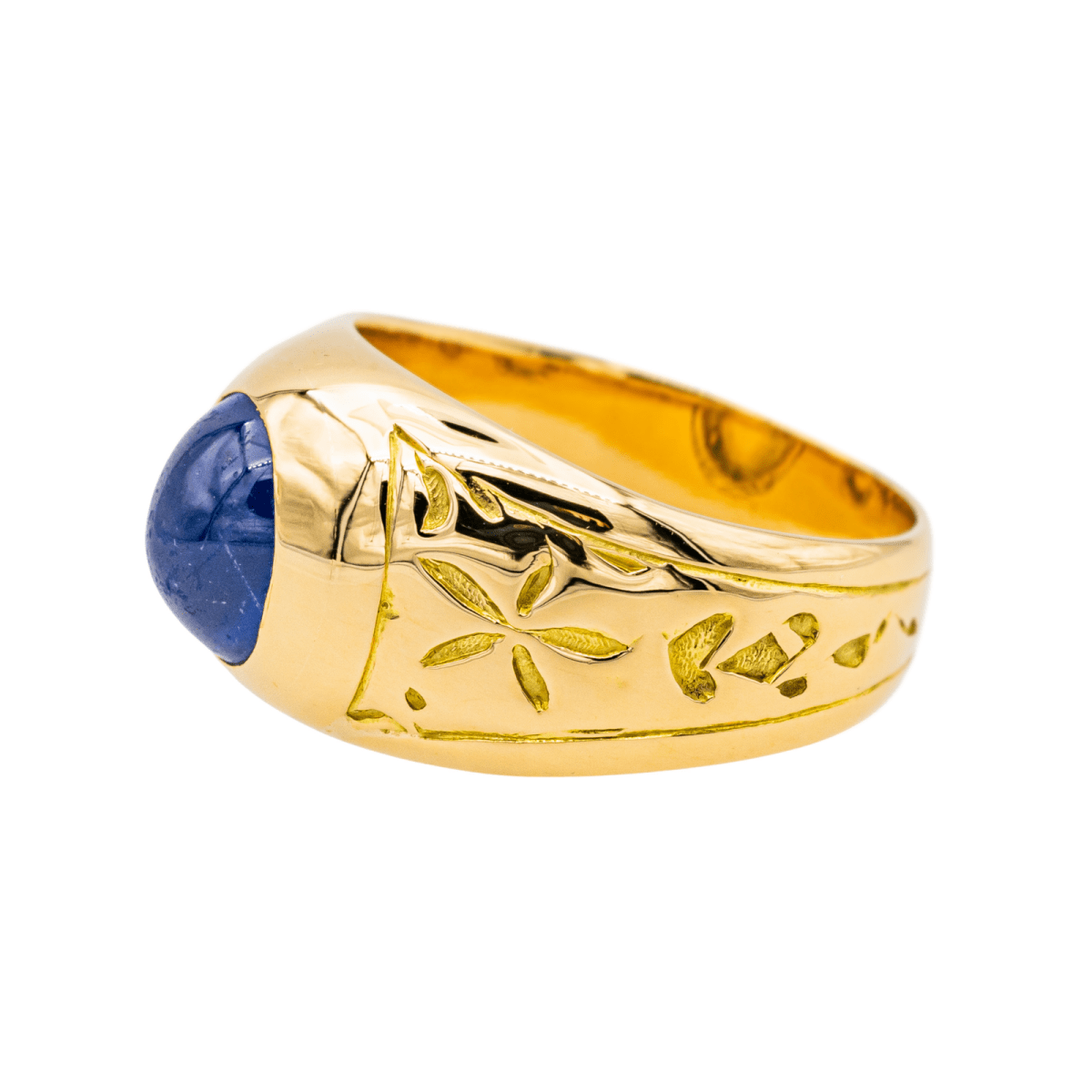 Bague en or jaune et saphir - Castafiore
