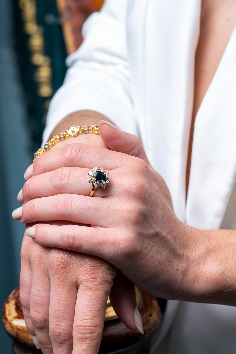 Bague en Or jaune et Saphir - Castafiore