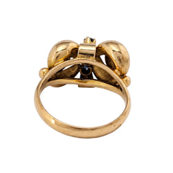 Bague en or jaune et saphirs - Castafiore