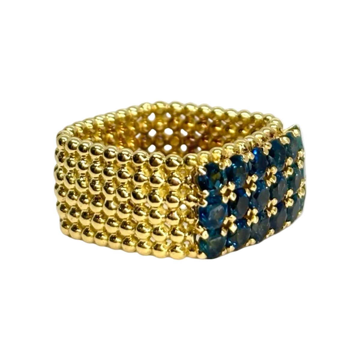 Bague en or jaune et saphirs - Castafiore
