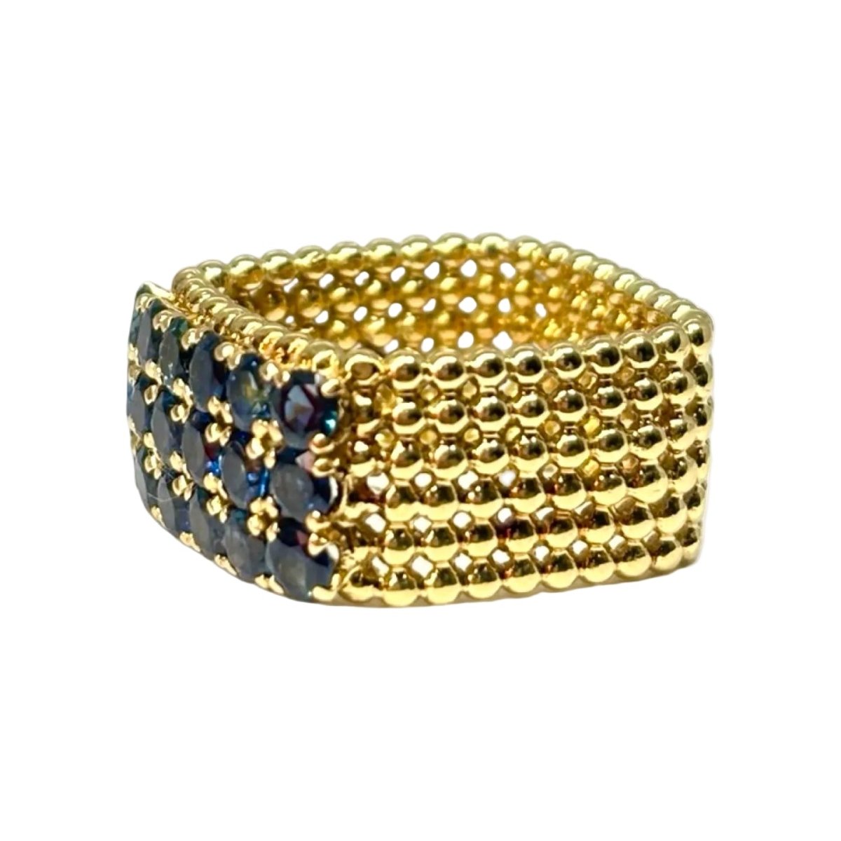 Bague en or jaune et saphirs - Castafiore