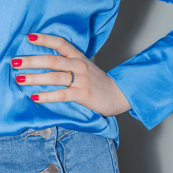 Bague en or jaune et saphirs - Castafiore