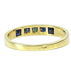 Bague en or jaune et saphirs - Castafiore