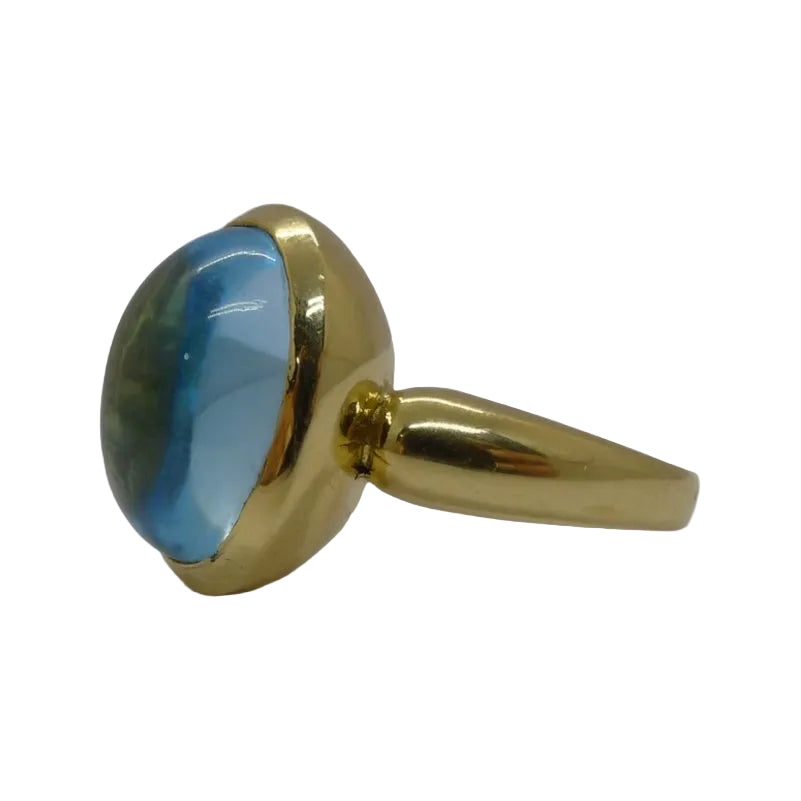 Bague en or jaune et topaze - Castafiore