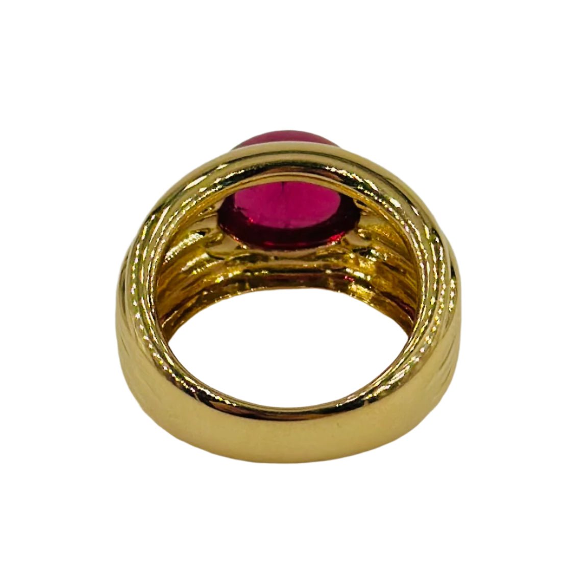 Bague en or jaune et tourmaline rose - Castafiore