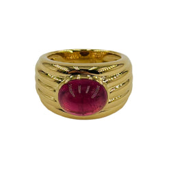 Bague en or jaune et tourmaline rose - Castafiore