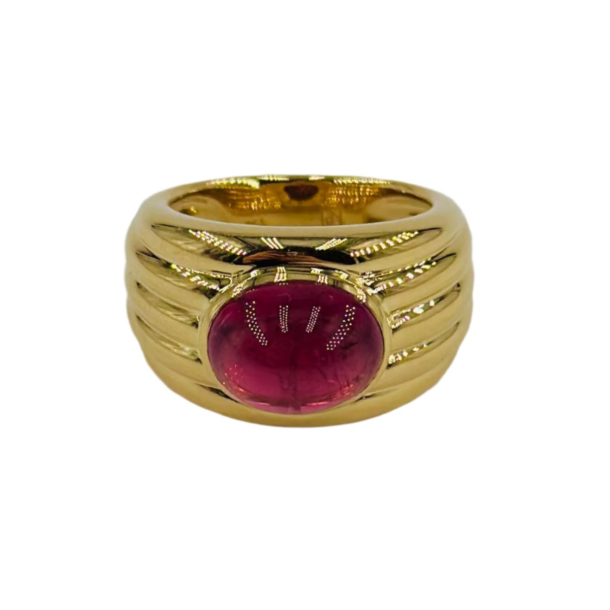 Bague en or jaune et tourmaline rose - Castafiore