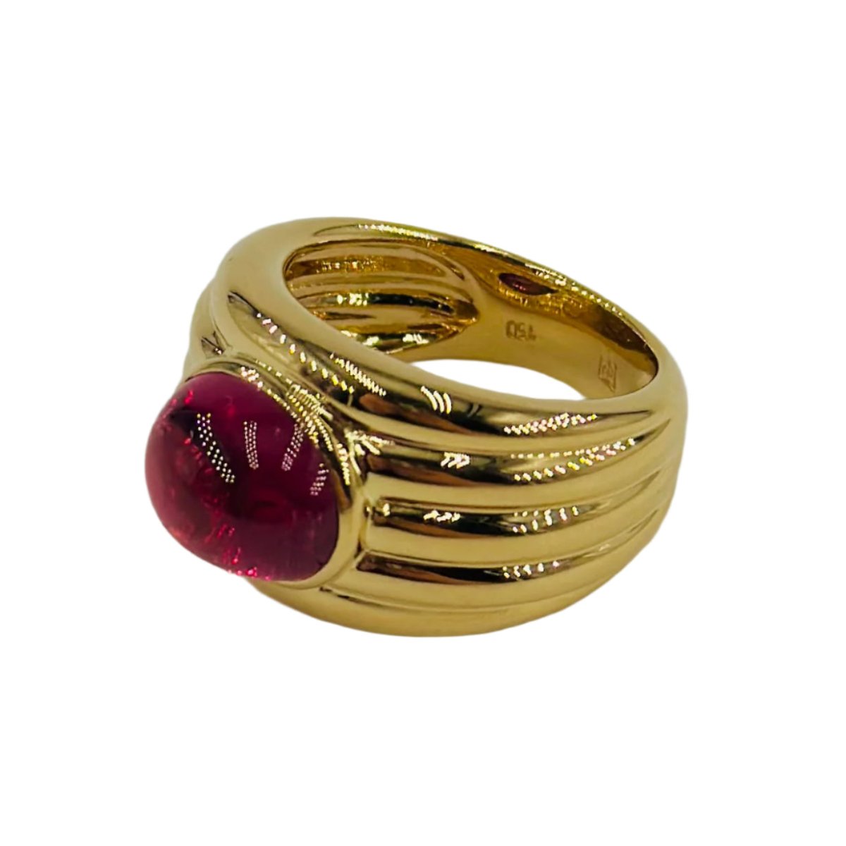 Bague en or jaune et tourmaline rose - Castafiore